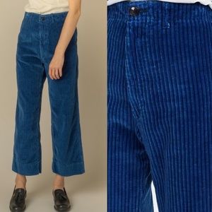 CARON CALLAHAN blue corduroy pants